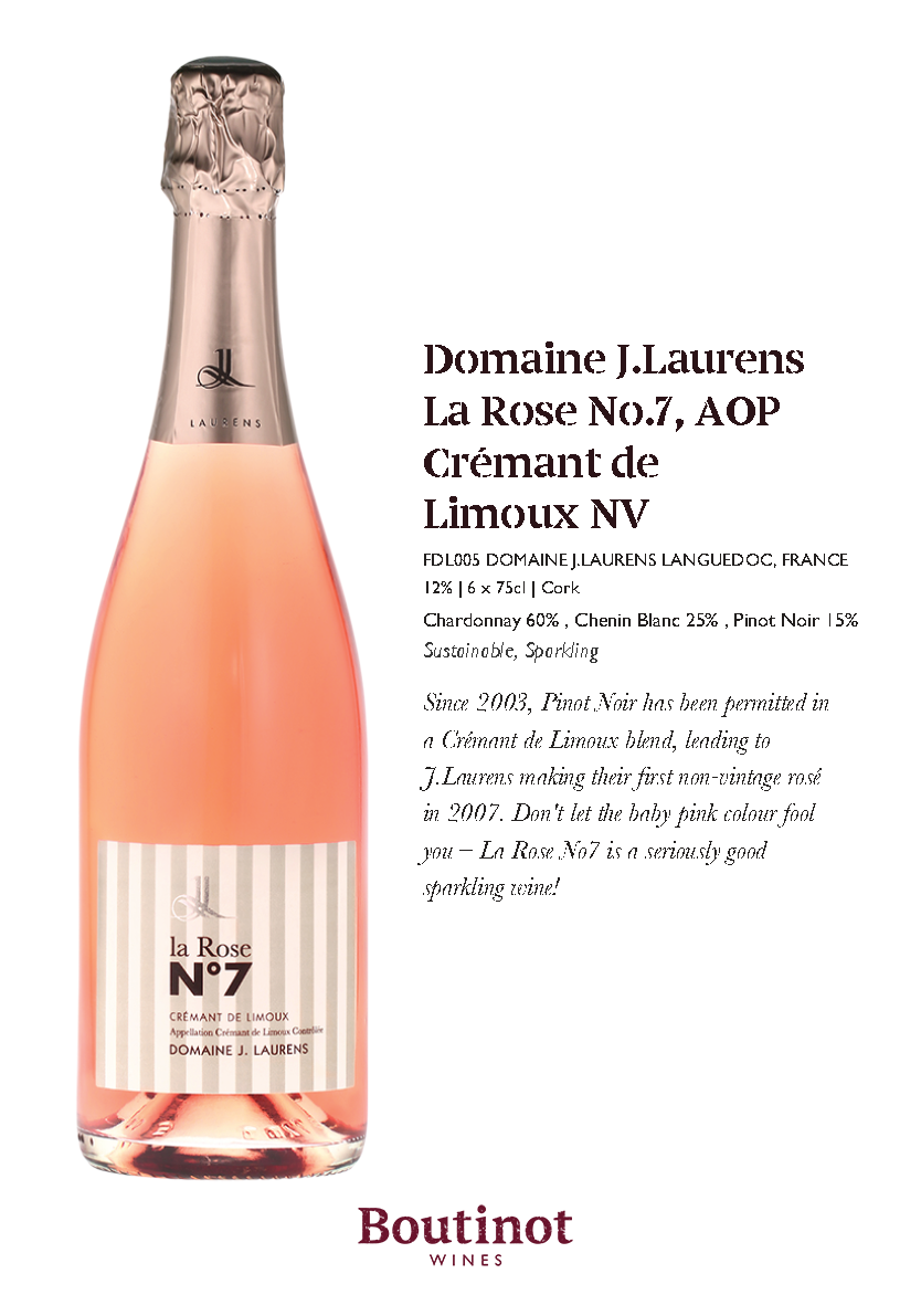 DOMAINE J LAURENS CREMANT DE LIMOUX ROSE NO 7 NV 12%ABV