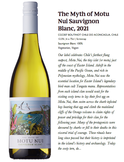 THE MYTH OF MOTU NUI SAUVIGNON BLANC, 12.5% 2022