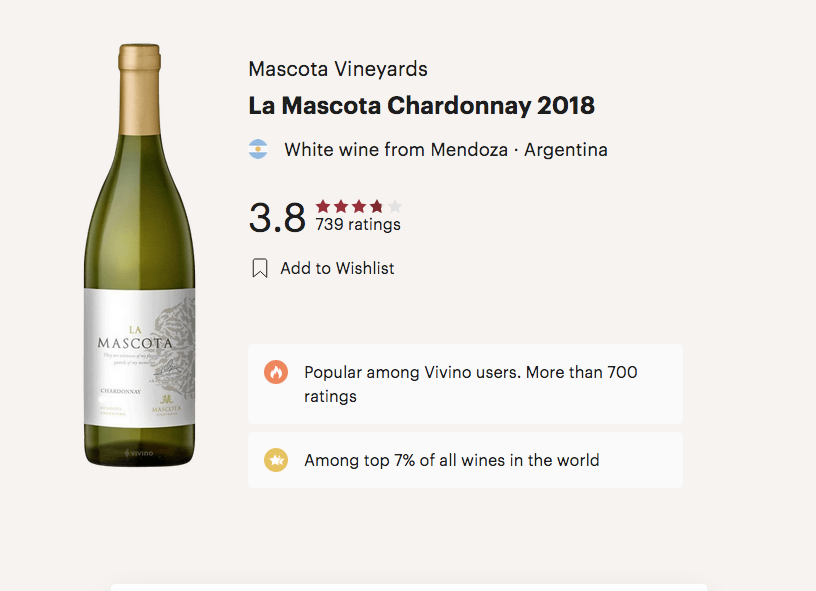 LA MASCOTA CHARDONNAY 2022, 13.5%