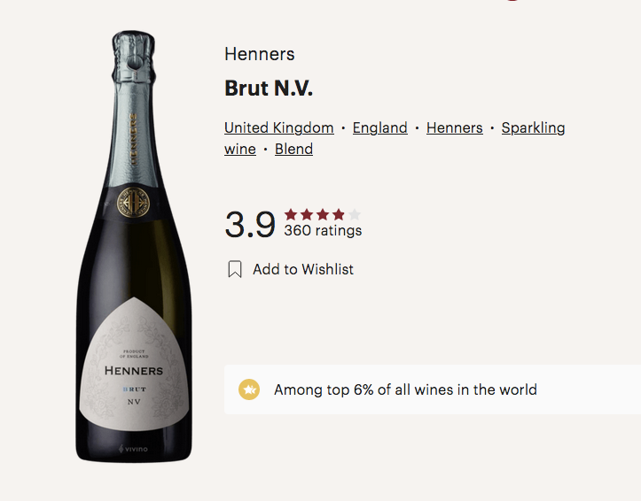 HENNERS BRUT ENGLISH SPARKLING NV